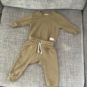 6 to 12 months Baby Barn Olive set